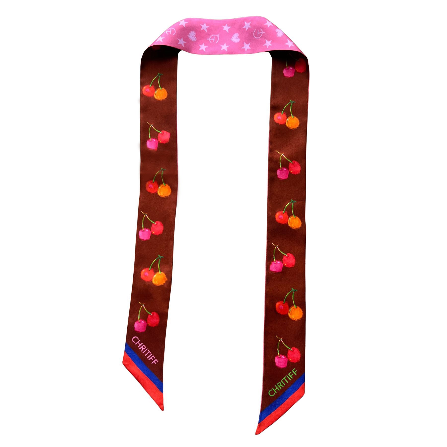 Lucky Cherry Silk Ribbon - Cinnamon