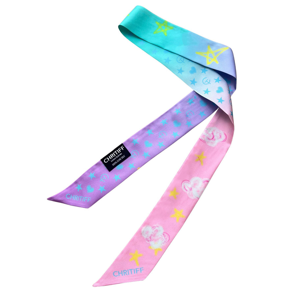 Dreamy Sky Silk Ribbon - Pink