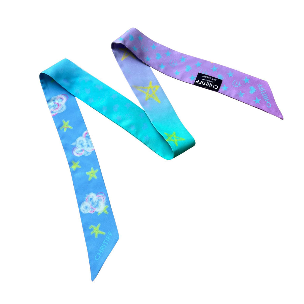 Dreamy Sky Silk Ribbon - Blue