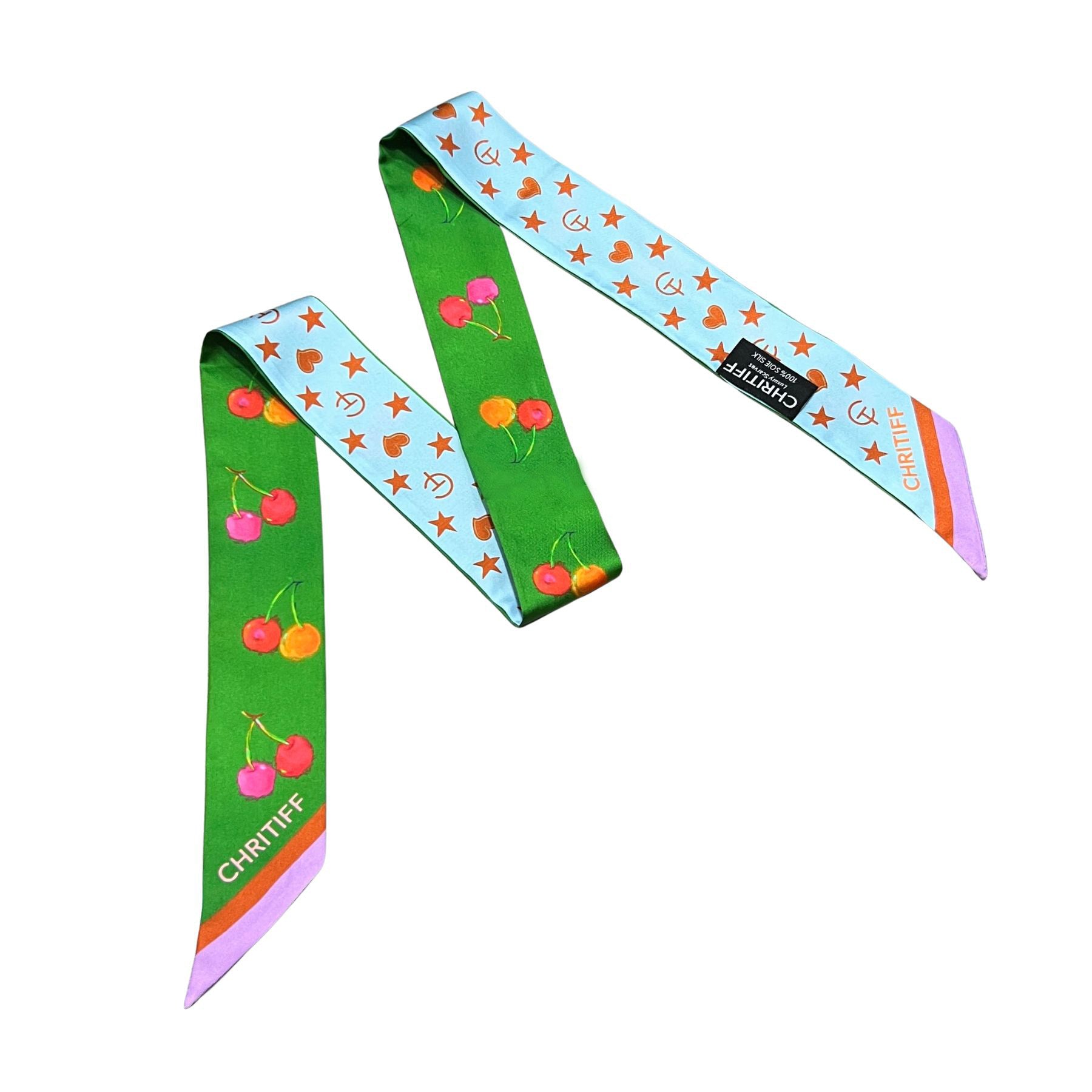 Lucky Cherry Silk Ribbon - Bamboo