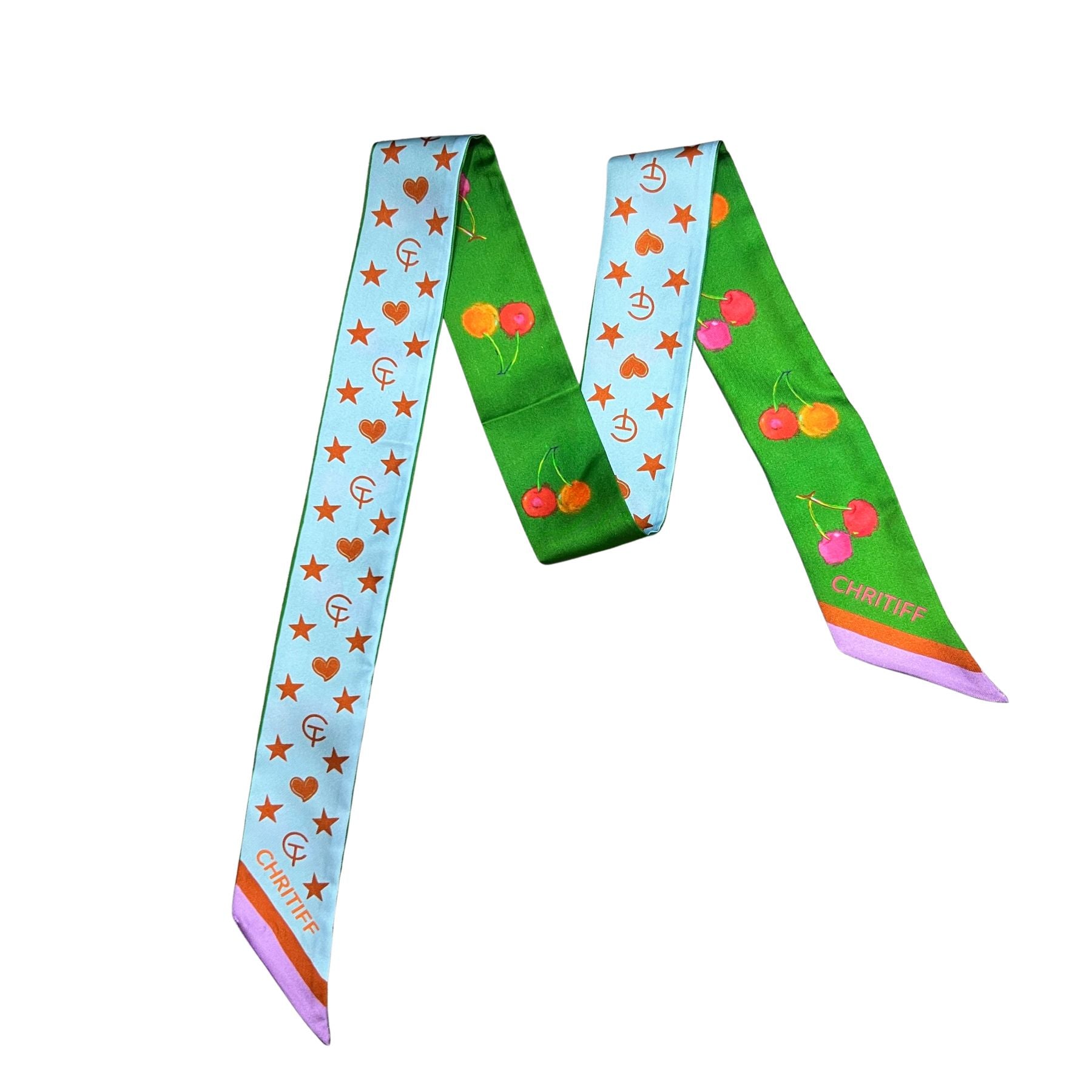 Lucky Cherry Silk Ribbon - Bamboo