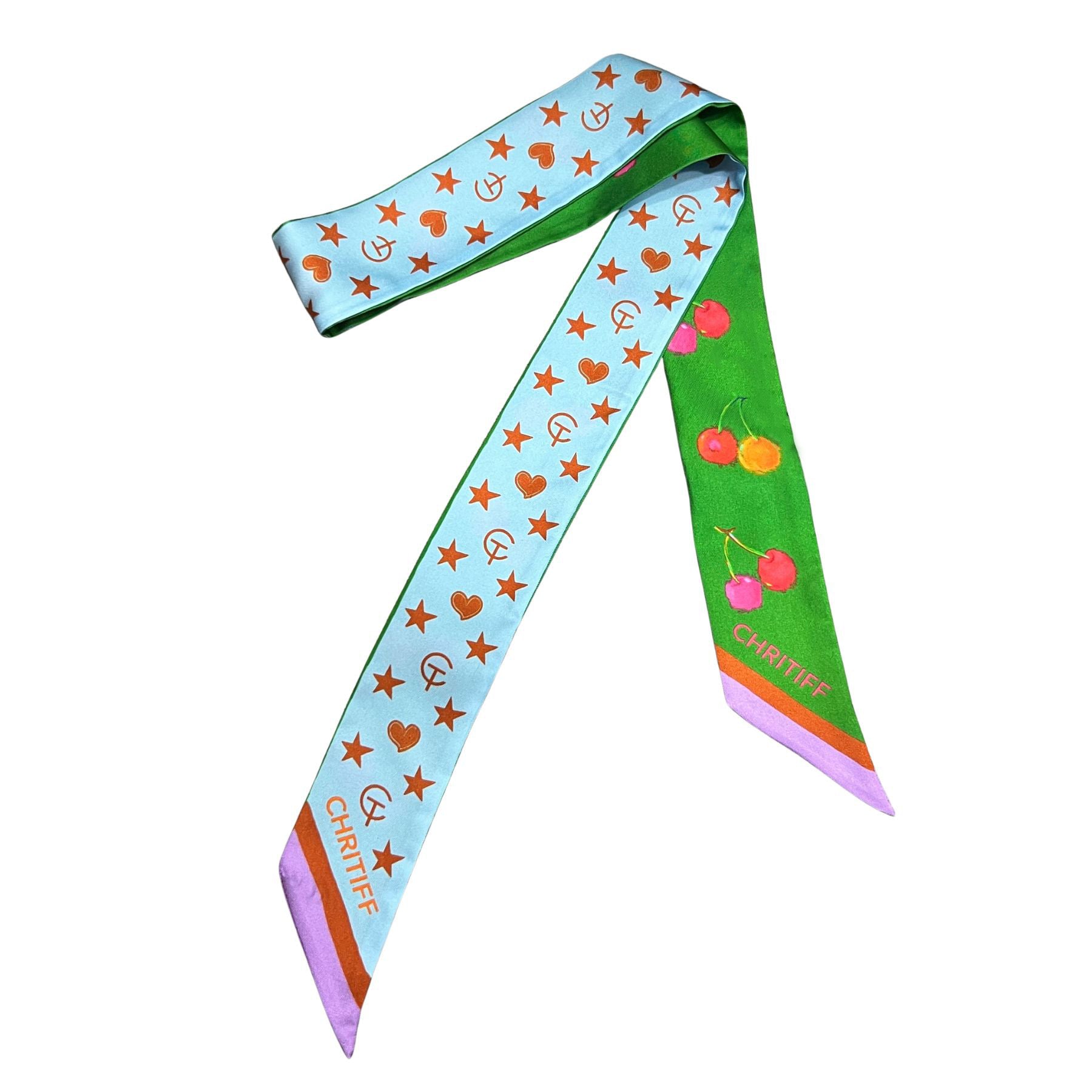 Lucky Cherry Silk Ribbon - Bamboo