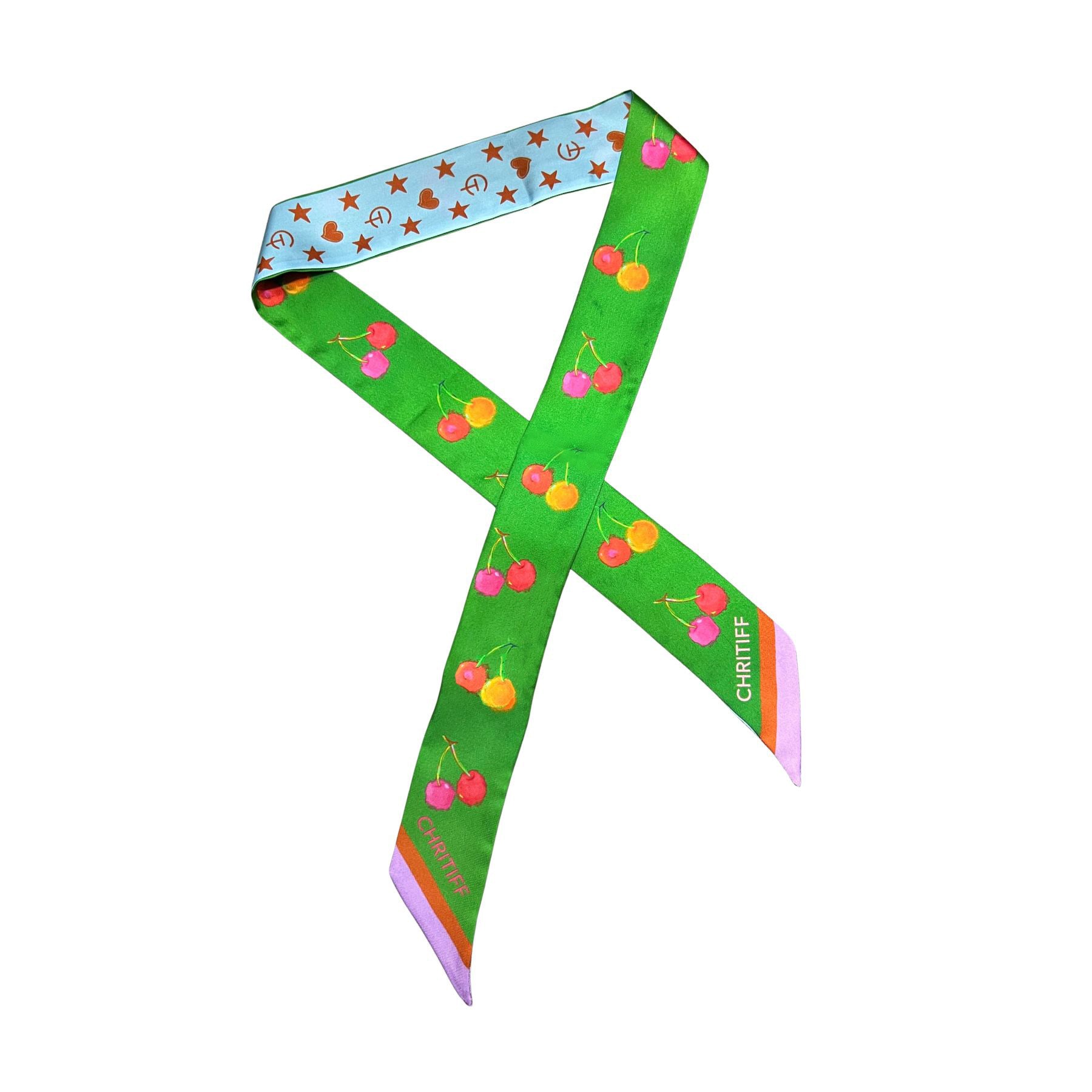 Lucky Cherry Silk Ribbon - Bamboo