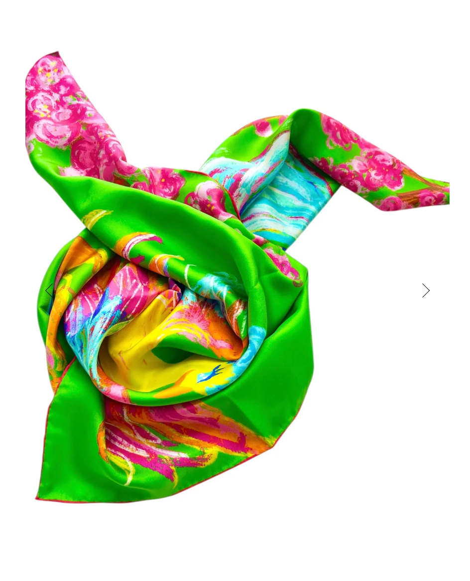 CHRITIFF Twilight Phoenix Dawn Celadon Chinese Zodiac Luxury Silk Scarf