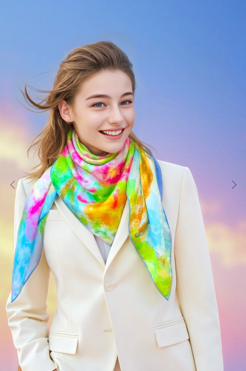 CHRITIFF A Blooming Tree Luxury Silk Scarf