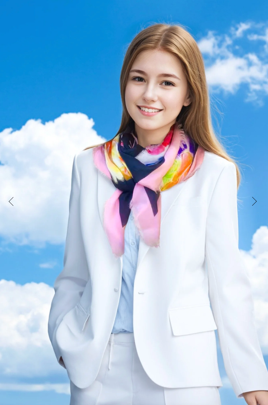 CHRITIFF Blooming Love Jade Black ELLE Magazine Featured Luxury Silk Scarf