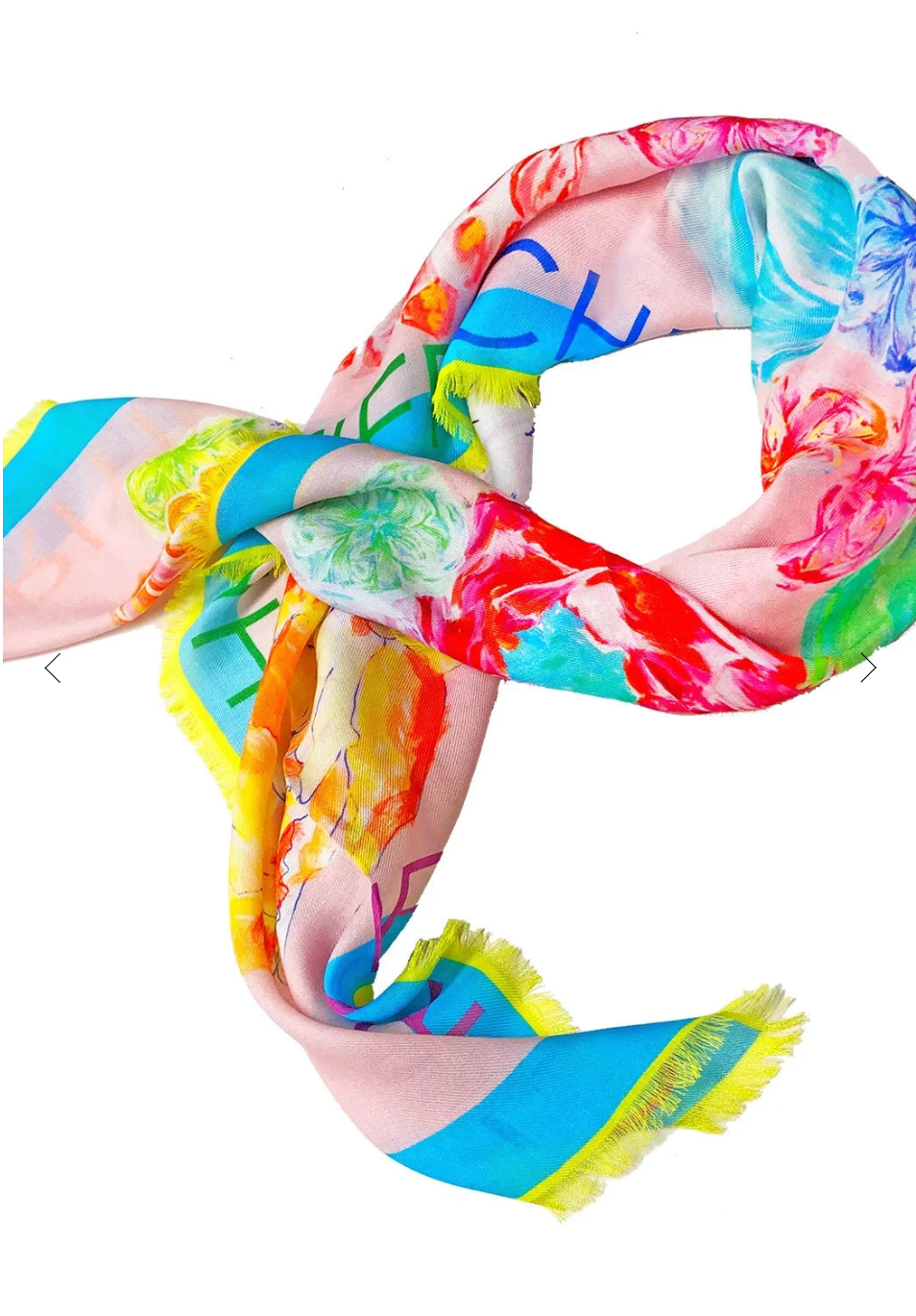CHRITIFF Blooming Love Silky Pink Luxury Silk Scarf