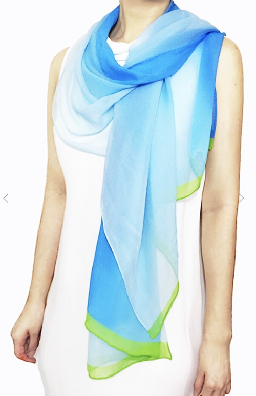 CHRITIFF A Day on the Spring Grass Field Luxury Silk Scarf
