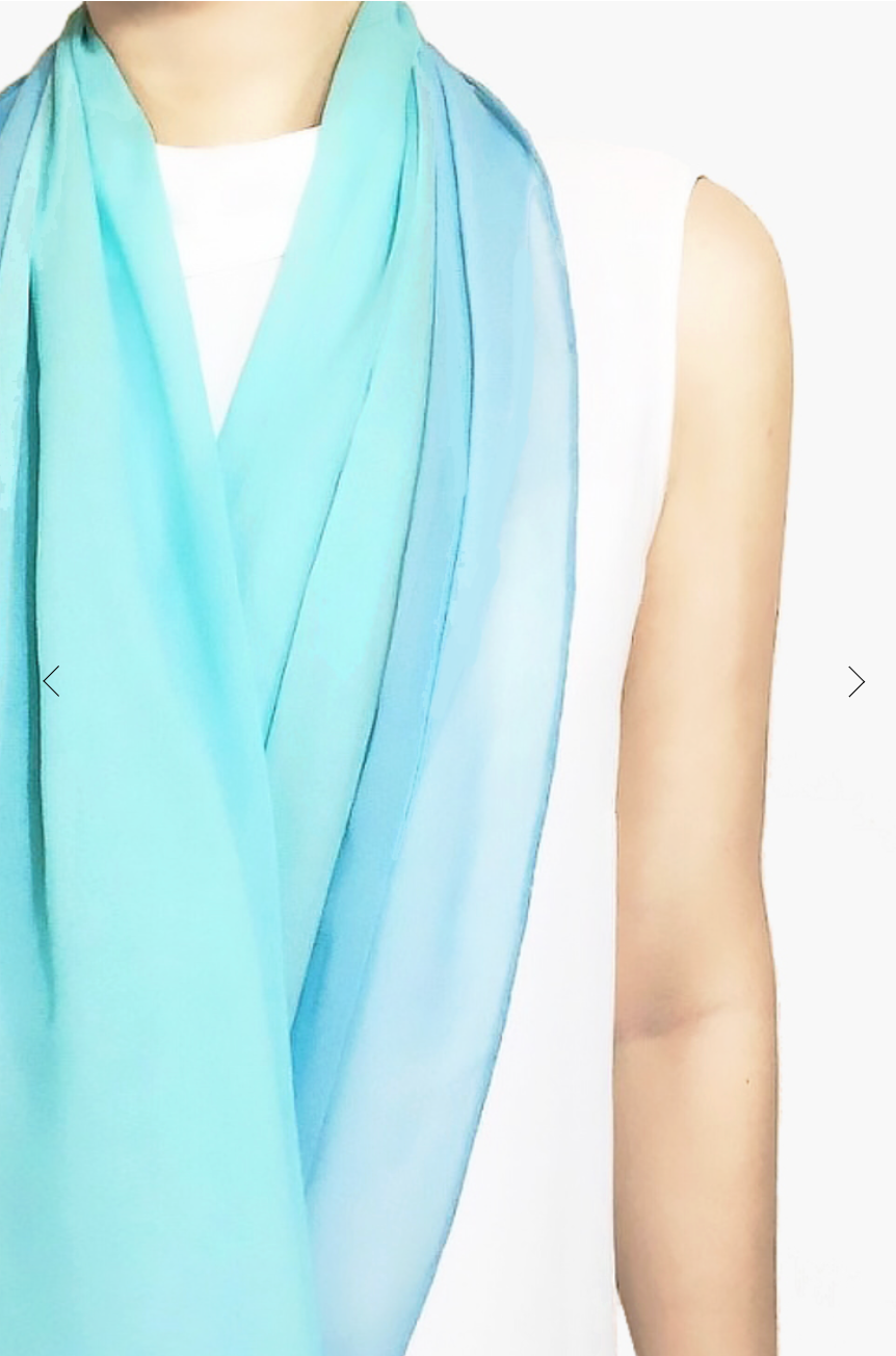 CHRITIFF Dive in the Ocean Ex White House Official Favourite Luxury Silk Scarf