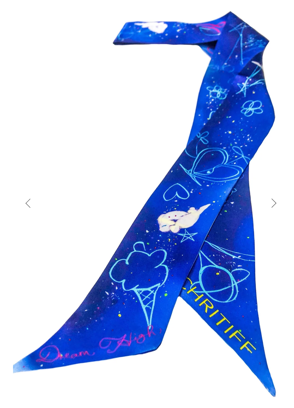 CHRITIFF Dream High Twilly Magazine Featured Luxury Silk Twilly