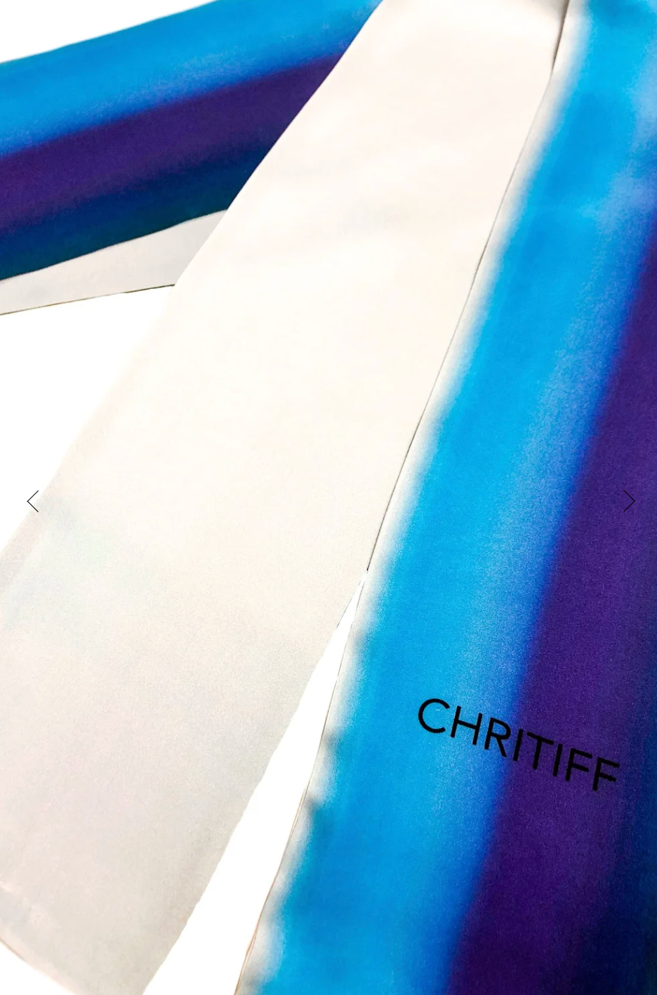 CHRITIFF In Blue Luxury Men Silk Scarf