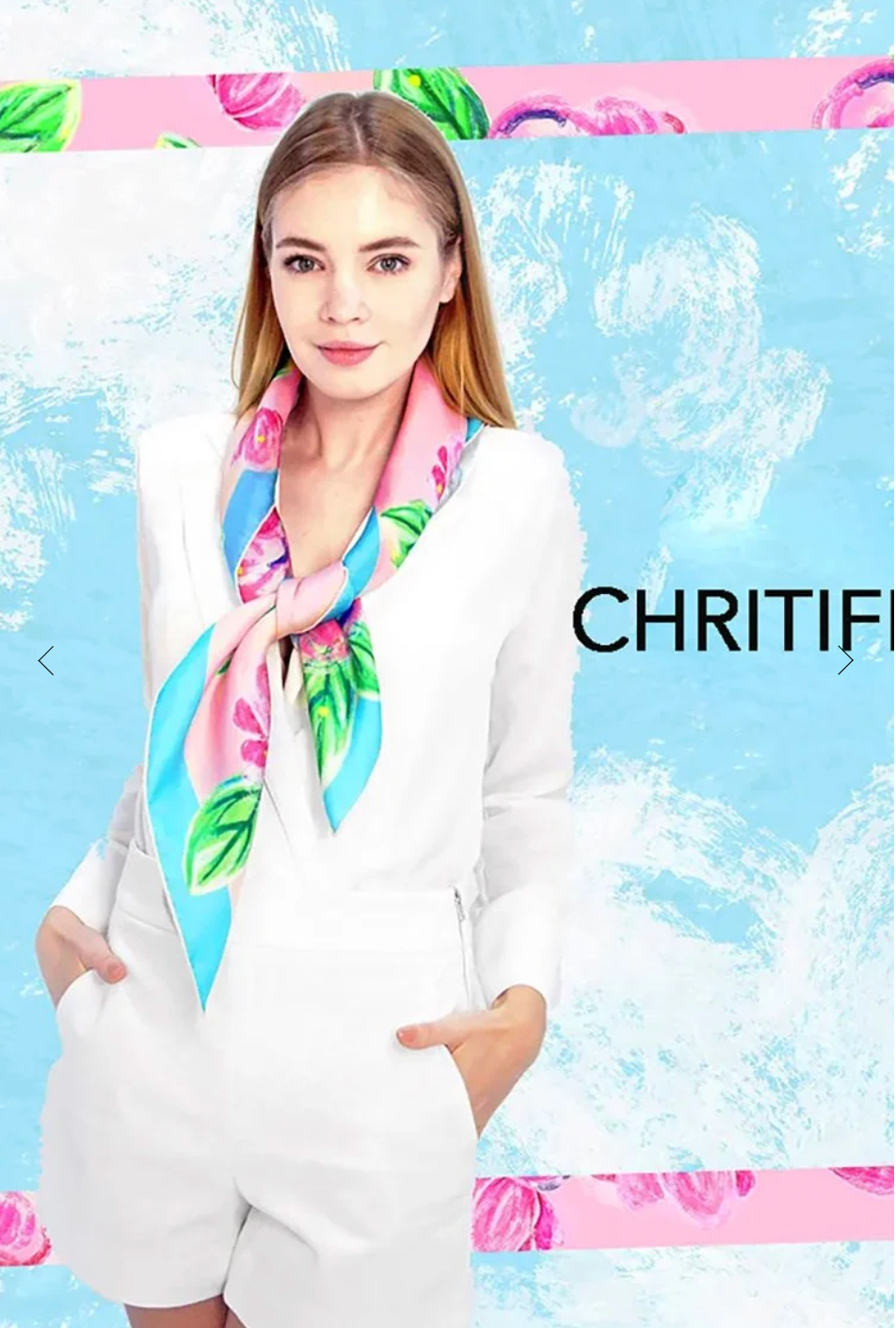 CHRITIFF Loving Viva Baby Pink Luxury Silk Scarf