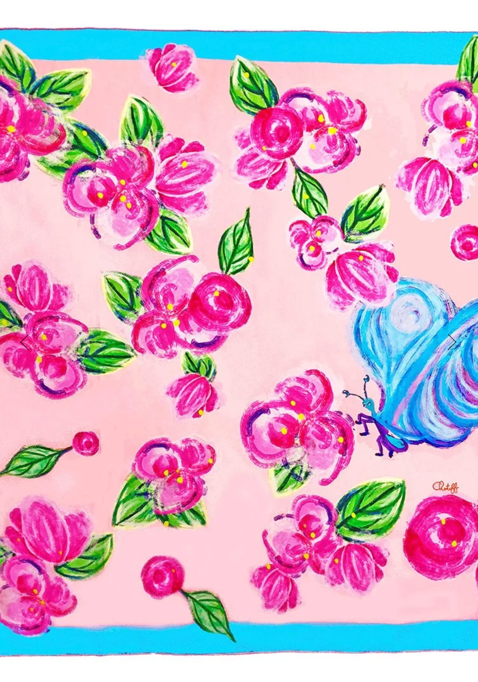 CHRITIFF Loving Viva Baby Pink Luxury Silk Scarf
