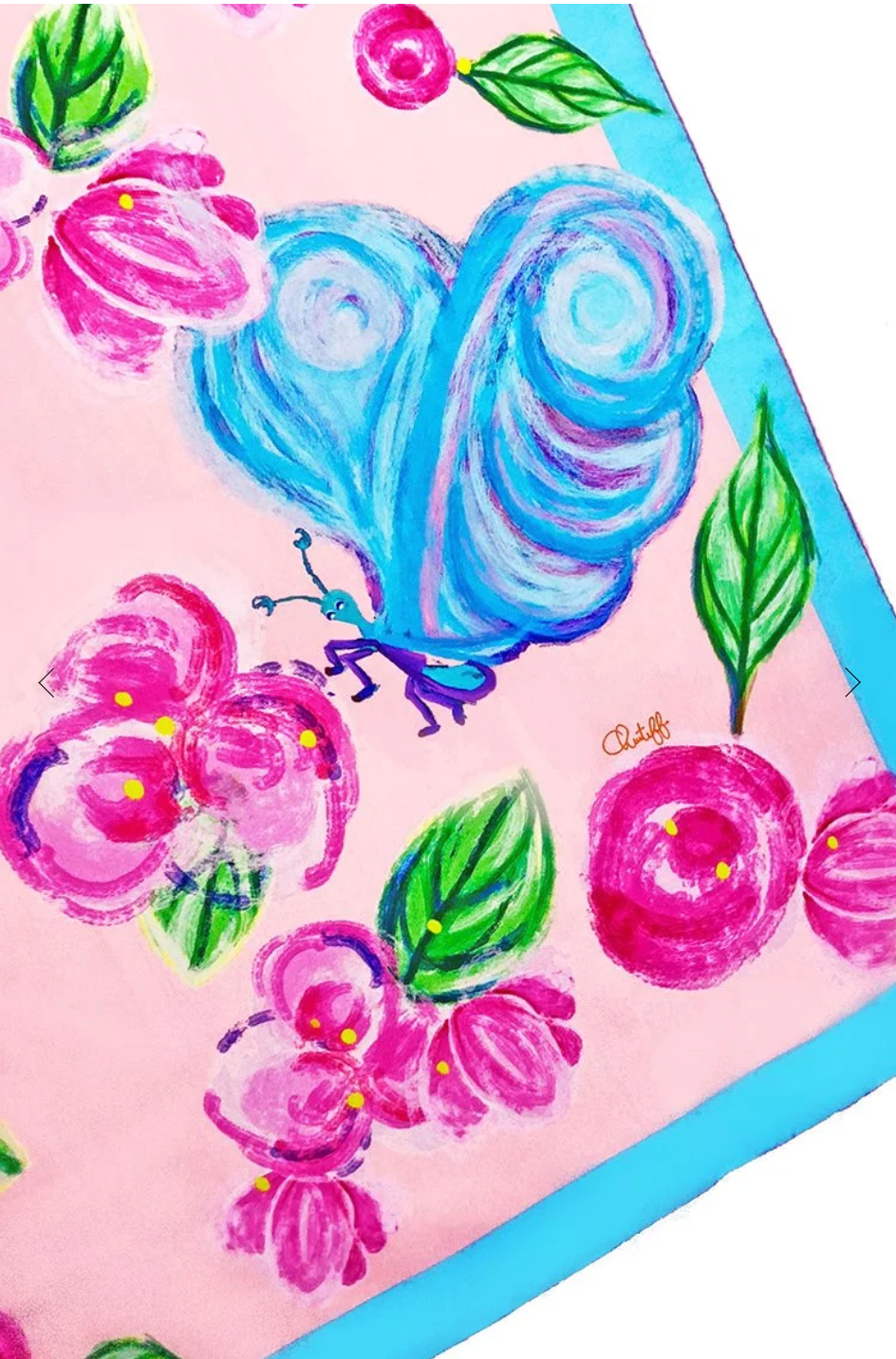 CHRITIFF Loving Viva Baby Pink Luxury Silk Scarf