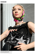 CHRITIFF Loving Viva Jade Black Vanguard Magazine Featured Luxury Silk Scarf