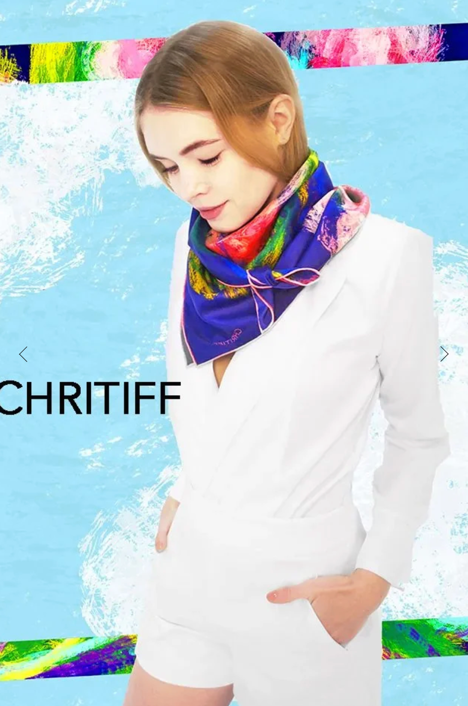 CHRITIFF Miss You 2 Luxury Silk Scarf