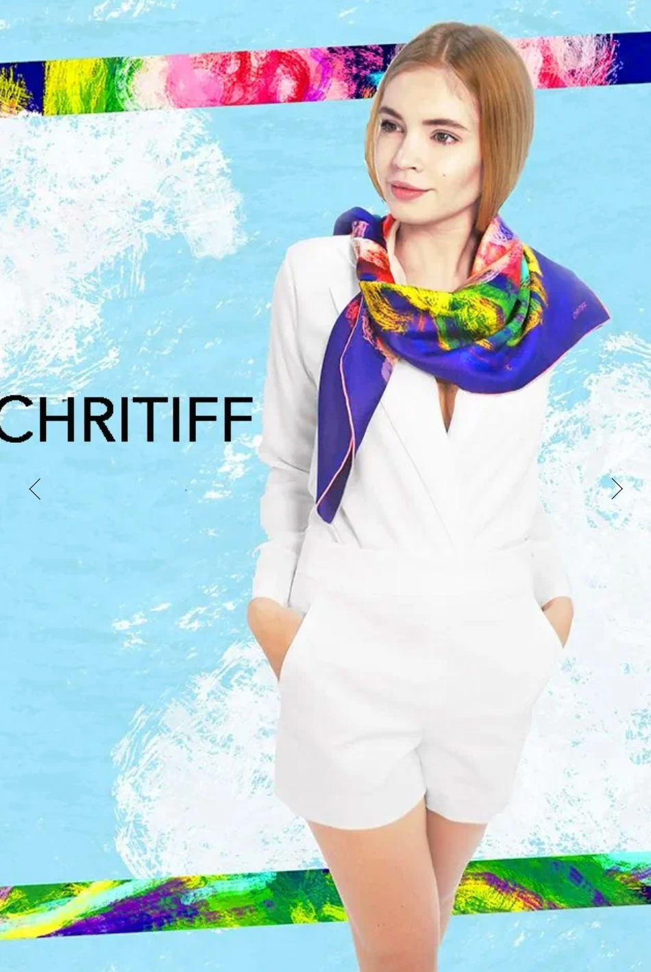 CHRITIFF Miss You 2 Luxury Silk Scarf