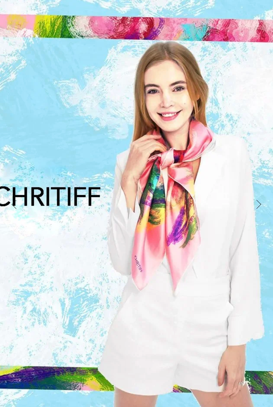 CHRITIFF Miss You Luxury Silk Scarf