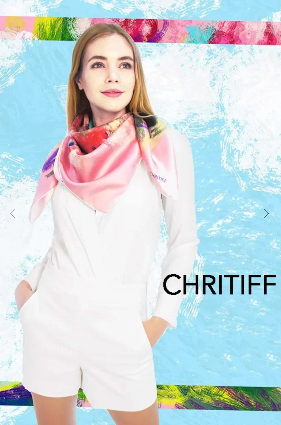 CHRITIFF Miss You Luxury Silk Scarf