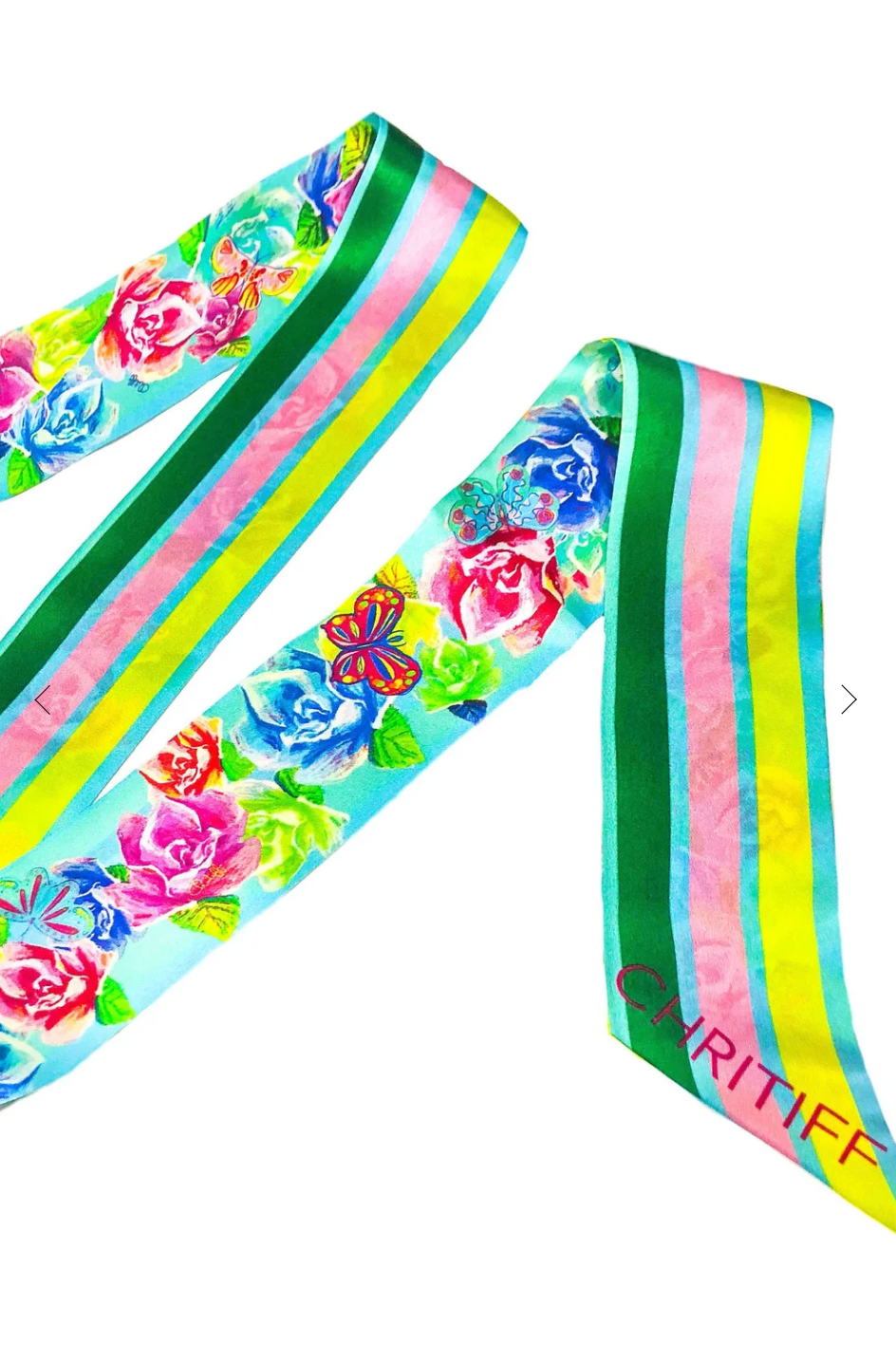 CHRITIFF Paris Autumn Twilly Iceland Blue Ex White House Official Favourite Luxury Silk Twilly
