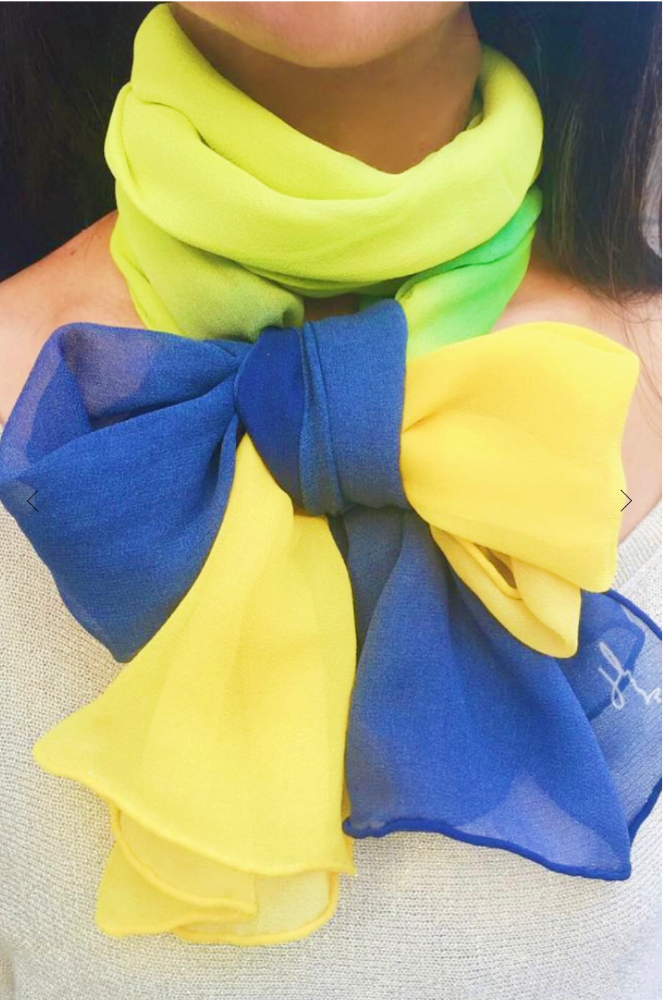 CHRITIFF Playing with the Green Lights Magazine Featured Luxury Silk Scarf