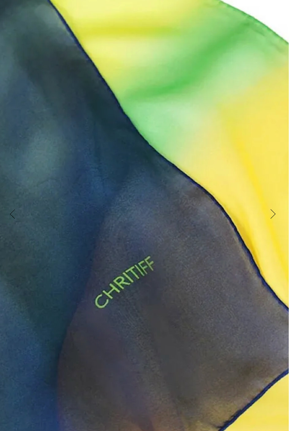 CHRITIFF Playing with the Green Lights Magazine Featured Luxury Silk Scarf