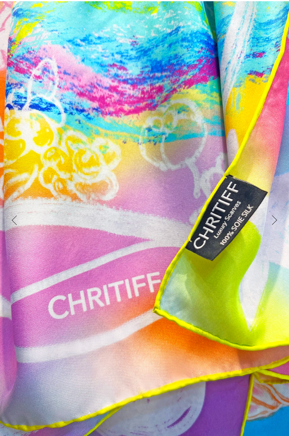CHRITIFF Renewal Magazine Featured Luxury Silk Scarf