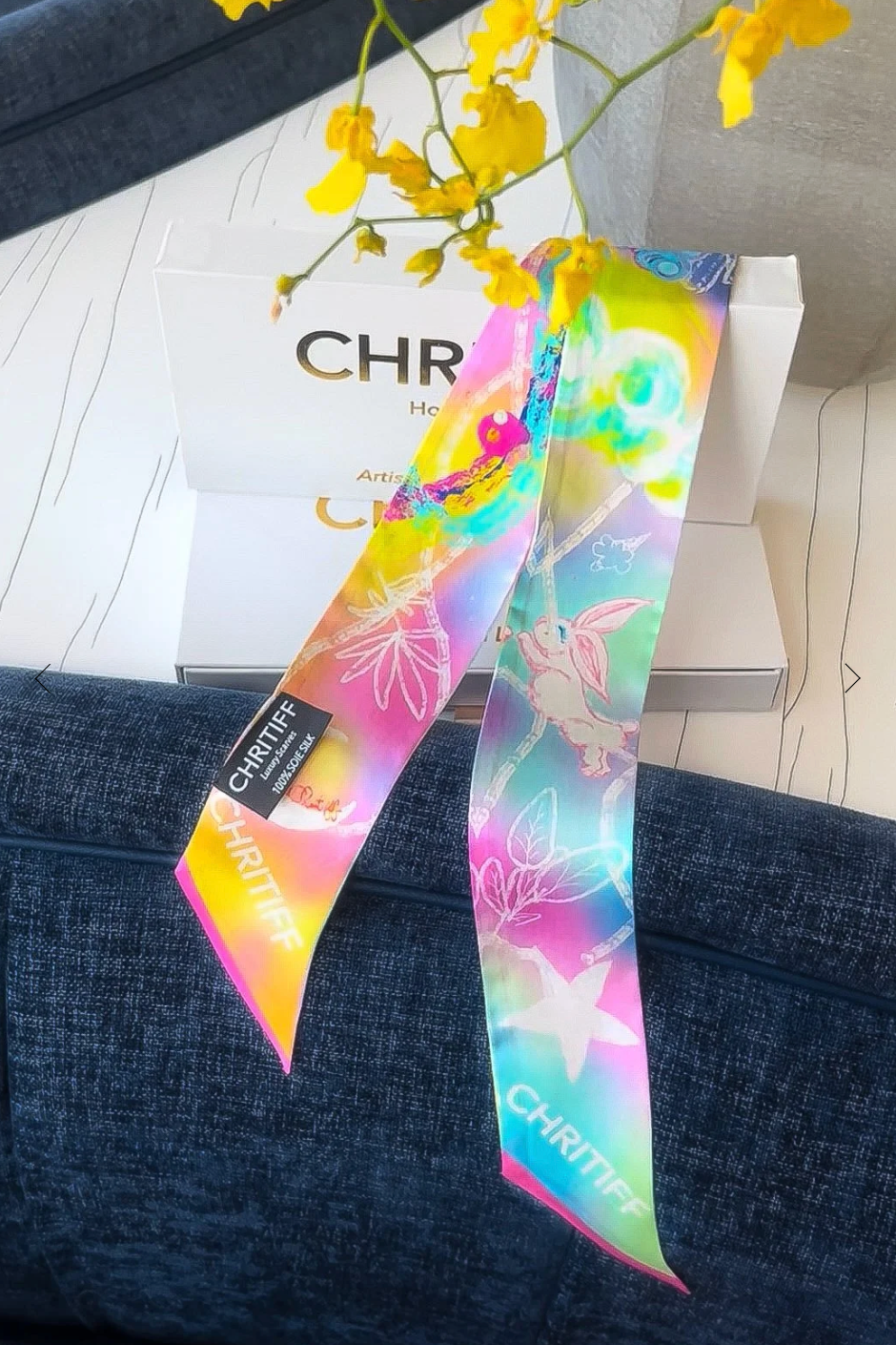 CHRITIFF Renewal Magazine Featured Luxury Silk Twilly