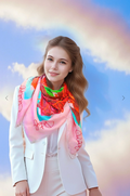 CHRITIFF Valentine Glamour Magazine Featured Luxury Silk Scarf