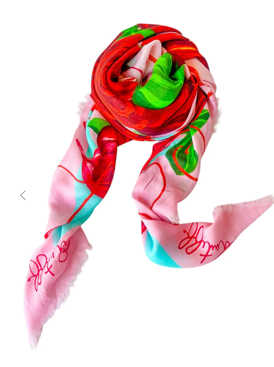 CHRITIFF Valentine Glamour Magazine Featured Luxury Silk Scarf