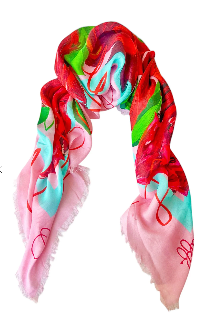 CHRITIFF Valentine Glamour Magazine Featured Luxury Silk Scarf