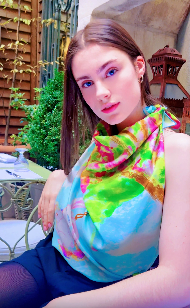A Blooming Tree silk scarf